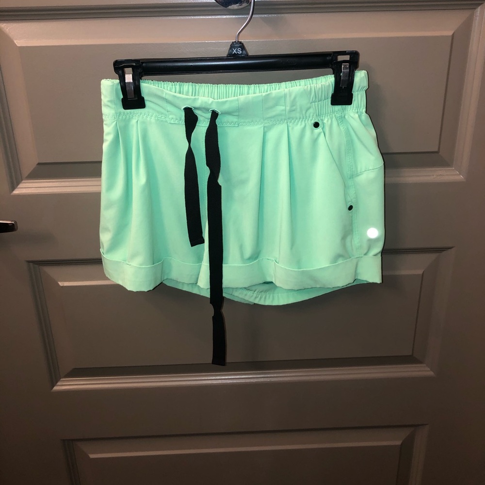 Lululemon bright green shorts